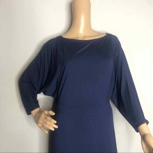 Ann Taylor Navy Dolman Sleeve Maxi Dress